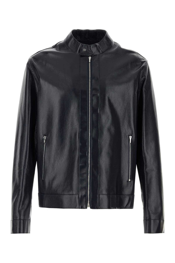 Fendi Midnight Blue Leather Jacket