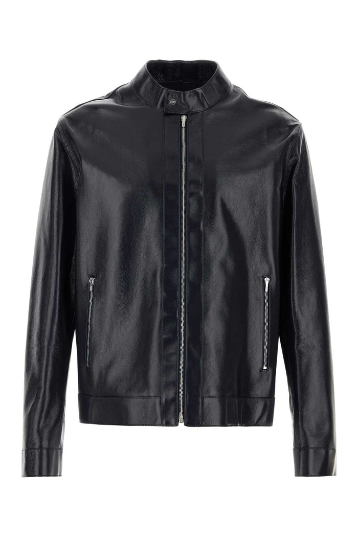 Fendi Midnight Blue Leather Jacket