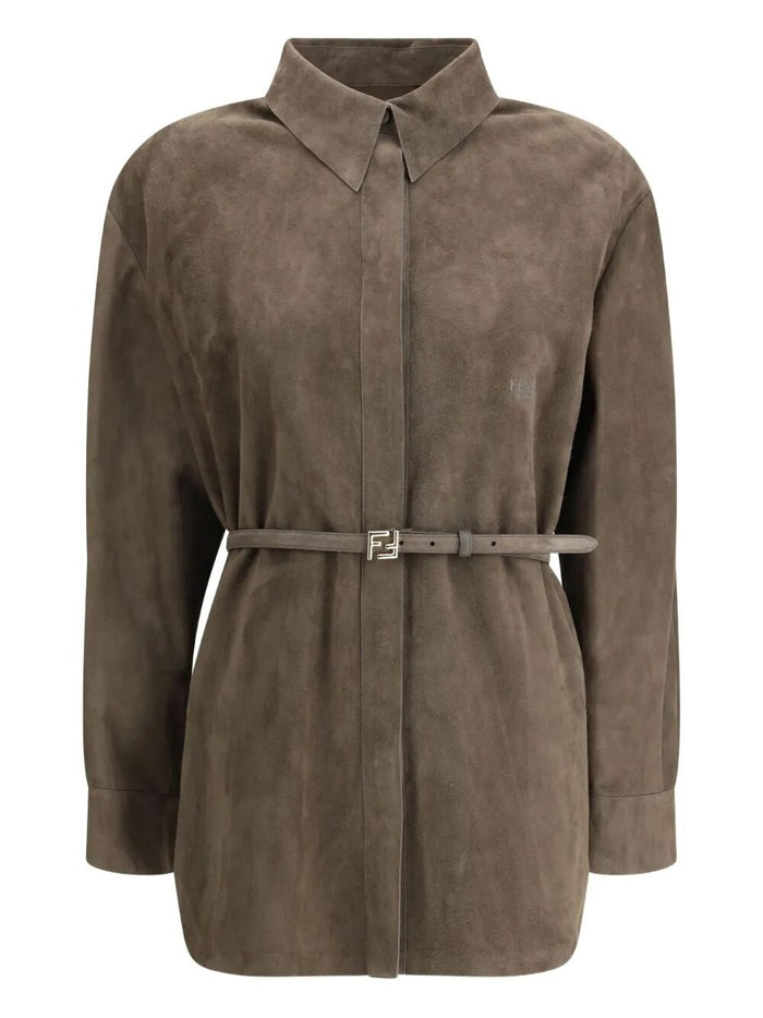 Fendi Shirt In Leather