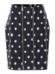 Fendi Print Dots Zipped Skirt