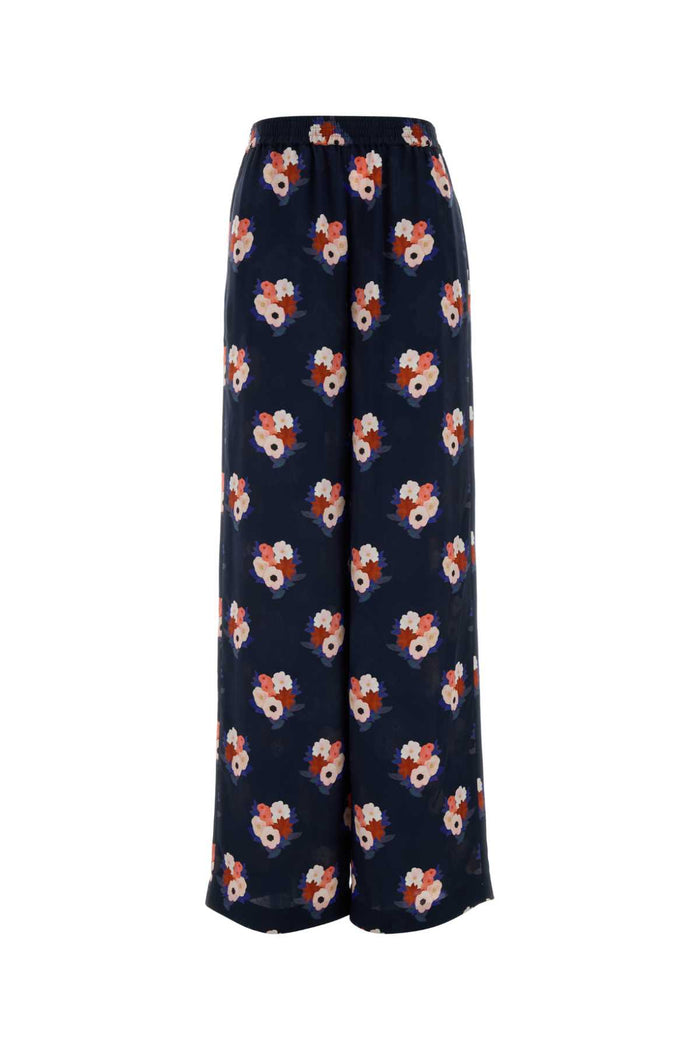 Fendi Dark Blue Silk Pyjama Trousers
