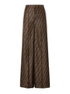 Fendi Ff Silk Twill Wide Leg Trousers