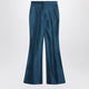 Fendi Teal Blue Duchess Satin Trousers