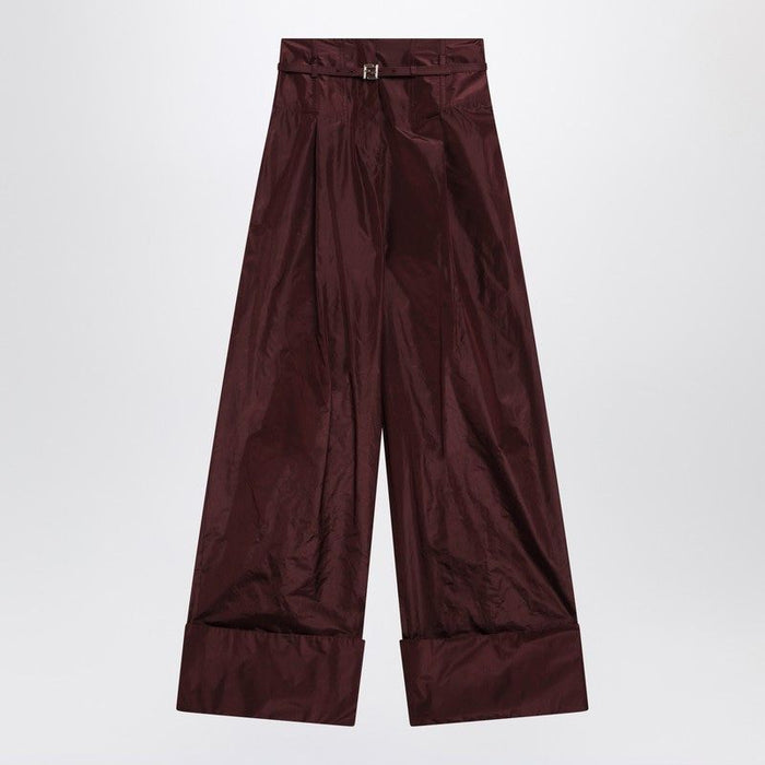 Fendi Burgundy Taffeta Trousers