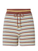Fendi Multicolour Cotton Striped Knit Shorts