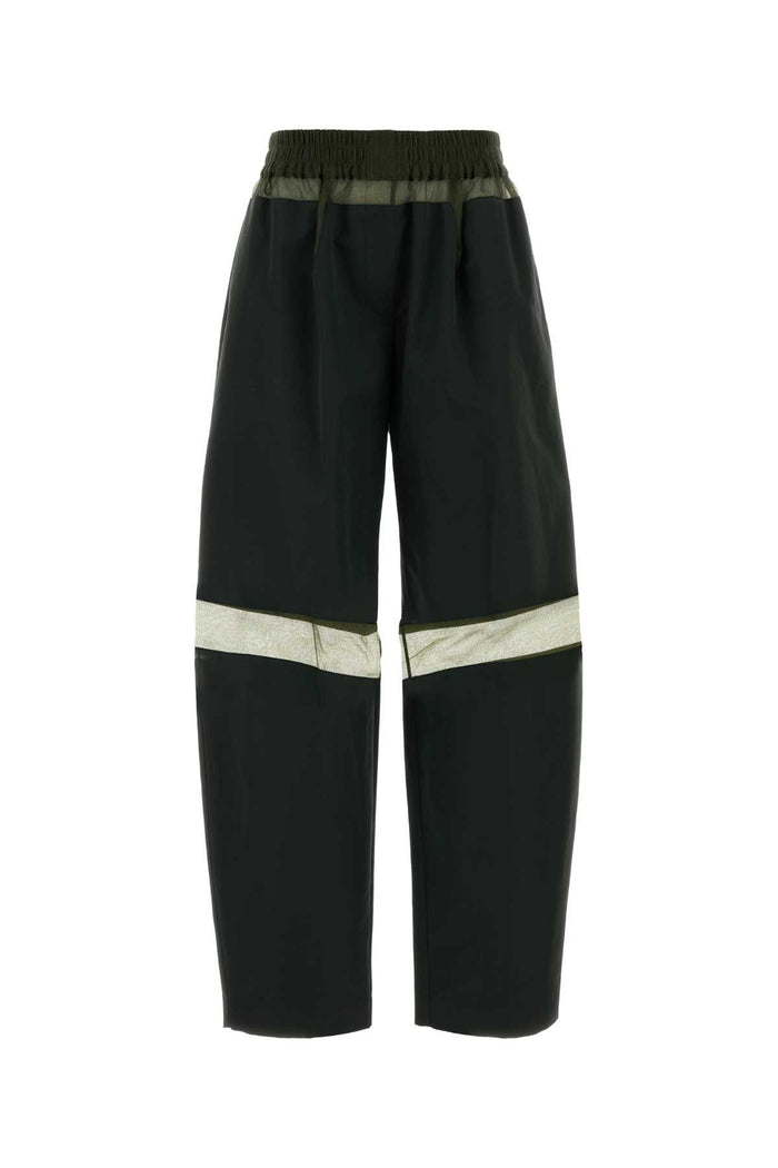Fendi Olive Green Cotton Blend Pant