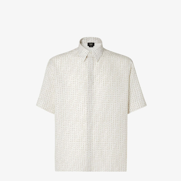 Fendi Camisa Mc Linen Ff Stiching