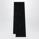 Dolce & Gabbana Black Silk Stole With Floral Embroidery