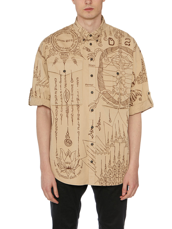 Dsquared2 Print Cotton Shirt