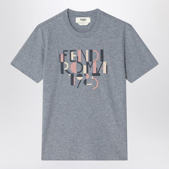 Fendi Grey Cotton T-Shirt