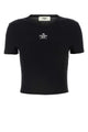 Fendi Cropped Ribbed Cotton Top