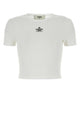 Fendi Fendi Ribbed Cotton T-Shirt