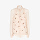Fendi  Embroidered Pink Georgette Shirt