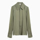 Ami Paris Olive Green Silk Shirt