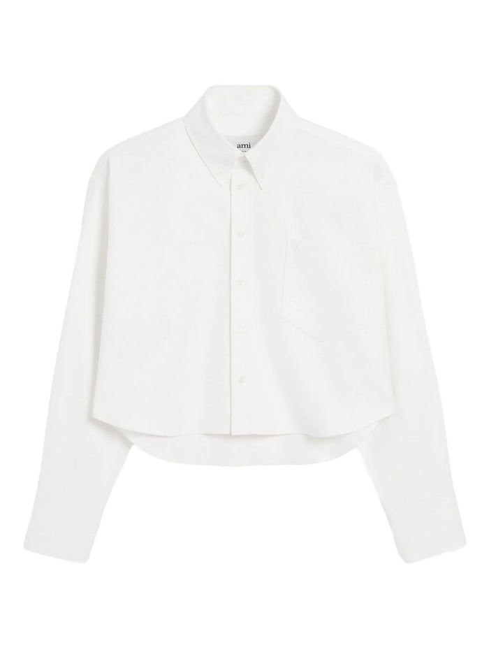 Ami Paris Natural Oversized Shirt Pocket Logo