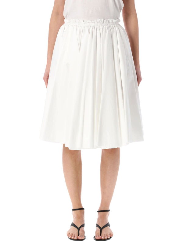 Ami Paris White Cotton Skirt