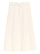 Ami Paris Cream Cotton Long Skirt