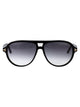 Tom Ford Nero Lucido / Fumo Grad Acetate Sunglasses