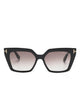 Tom Ford Nero Lucido / Viola Grad E/O Specchiato Acetate Sunglasses