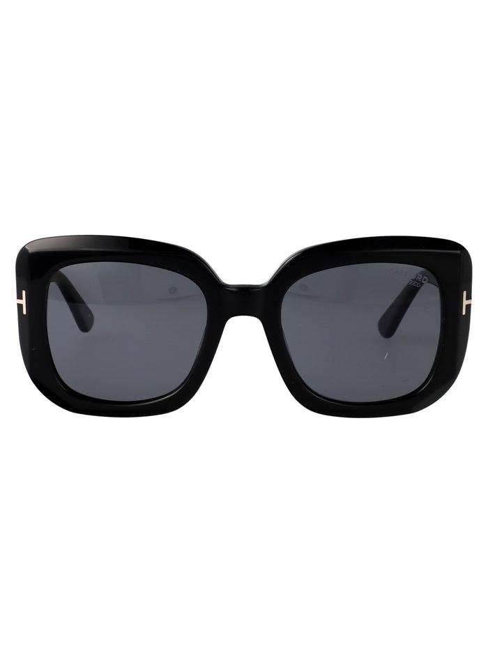 Tom Ford Nero Lucido / Fumo Polar Acetate Sunglasses