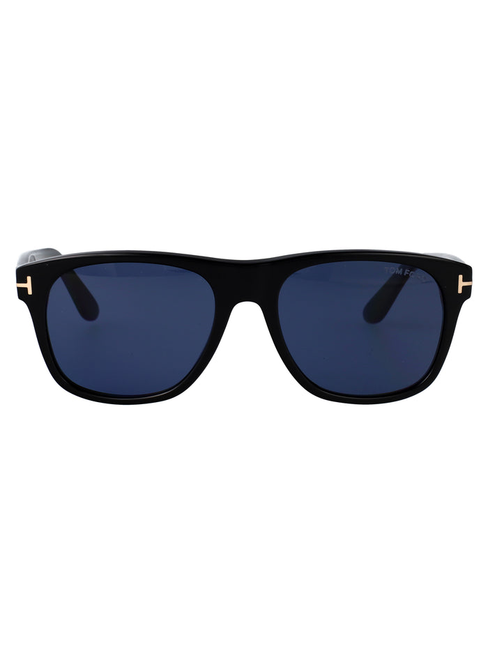 Tom Ford Nero Lucido / Blu Acetate Sunglasses