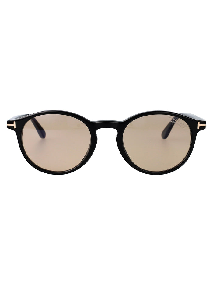 Tom Ford Nero Lucido / Marrone Acetate Sunglasses