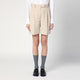 Thom Browne  Khaki Bermuda Shorts In Cotton Blend