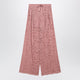 Dolce&Gabbana High-Waist Flared Floral Lace Pants In Dusty Pink
