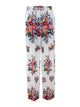Dolce & Gabbana White Flower Bouquet Pants