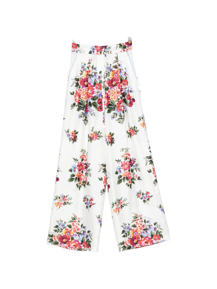 Dolce & Gabbana Flower Bouquet-Print Trousers