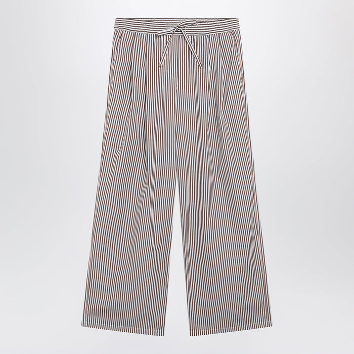 Dolce&Gabbana Striped Cotton And Silk Poplin Shorts