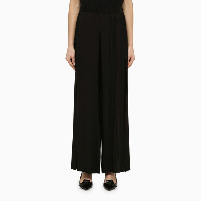 Federica Tosi  Black Viscose Palazzo Trousers