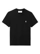 Ami Paris Black Mc T-Shirt With Embroidered White Logo