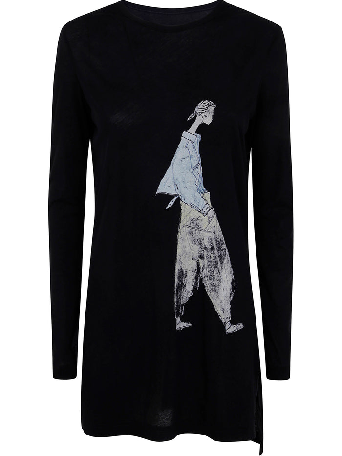 Yohji Yamamoto Graphic Print Mini Dress