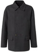 Fendi Doublebreasted Caban In Slate Grey Wool