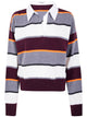 Mrz Striped Sweater With Polo/Shirt Collar