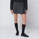 Durazzi Milano  Black/White Check Kilt Mini Skirt