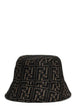 Fendi Logo Printed Raffia Bucket Hat
