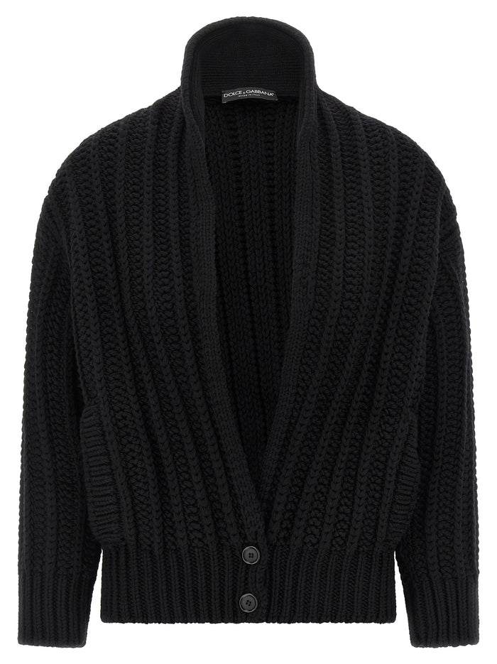 Dolce & Gabbana Coarse Wool Cardigan