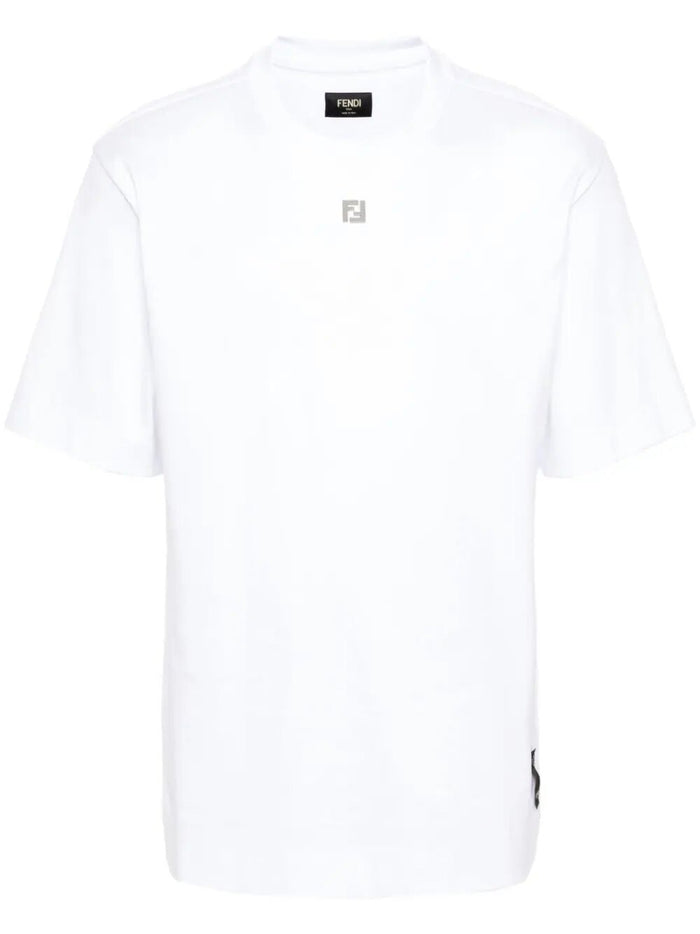 Fendi Ff Plaque Cotton T Shirt