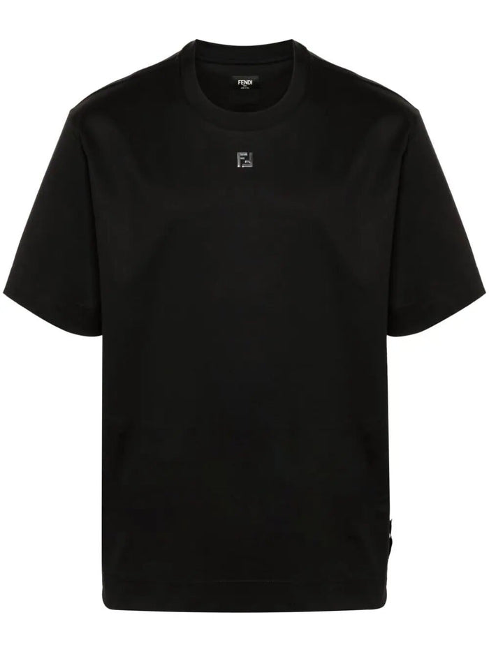 Fendi Ff Plaque Cotton T Shirt