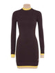 Fendi Purple Wool Polyamide Dress