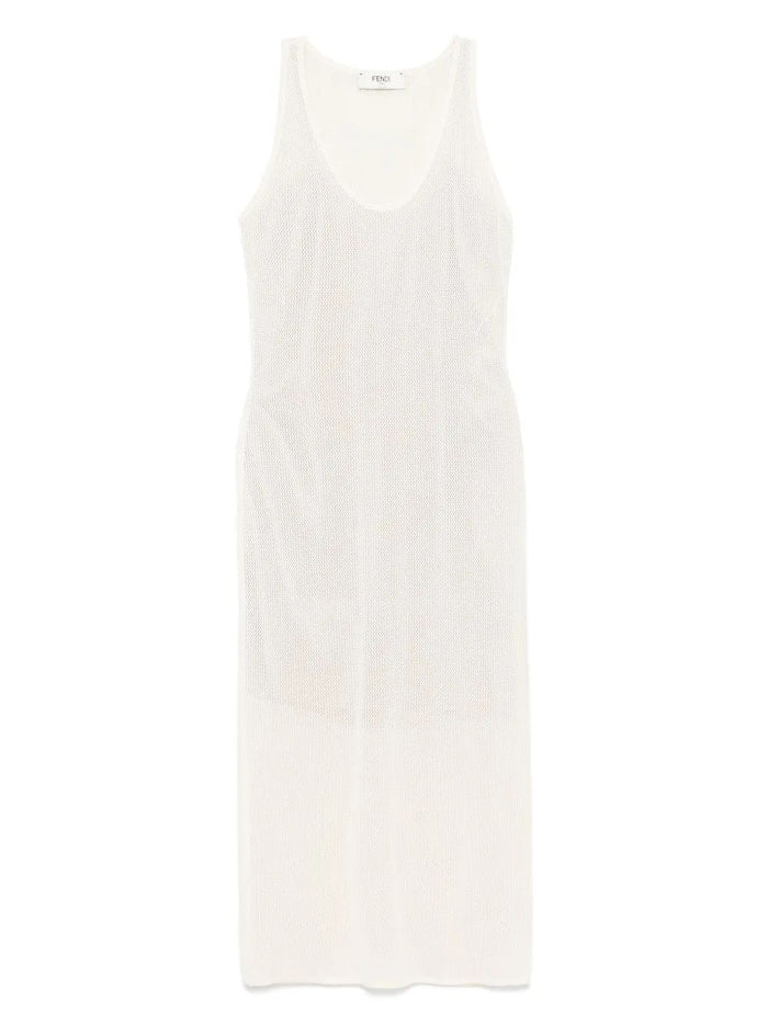 Fendi Cream Mesh Dress