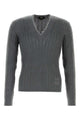 Fendi Dark Grey Stretch Mohair Blend Sweater