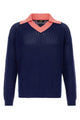 Fendi Blue And Pink Cotton Jumper