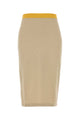 Fendi Sand Stretch Cotton Blend Skirt
