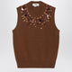 Fendi Rust Wool And Cashmere Gilet