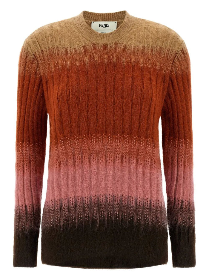 Fendi Ombre Wool Crewneck Sweater