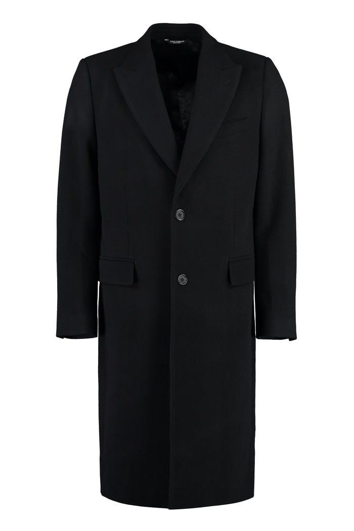 Dolce & Gabbana Single-Breasted Wool Coat