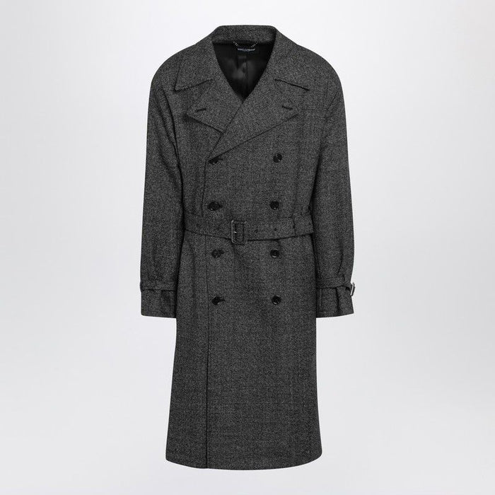 Dolce & Gabbana Grey Wool Doublebreasted Coat
